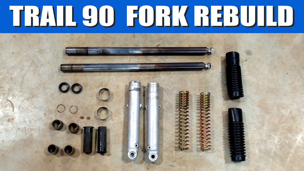 Rebuilding DESTROYED Honda Trail 90 Forks with eBay kit - Instructions and How To