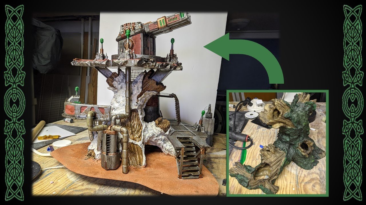 Scratch Building an Ork Tree Fort from an Aquarium Decoration