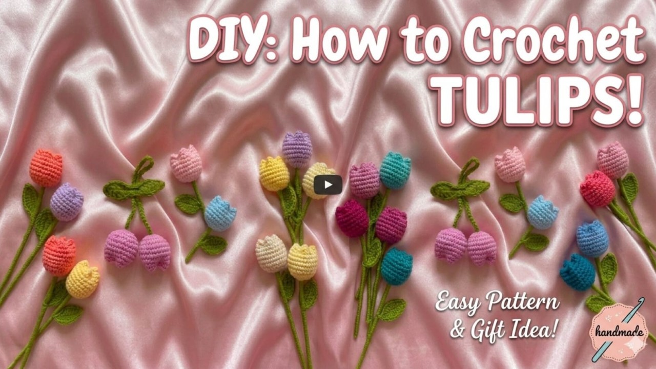 Crochet Tulip Flower Tutorial Part 1 | টিউলিপ ফুল টিউটোরিয়াল