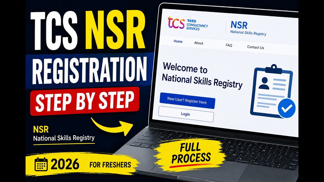 NSR Registration Process 2026 Explained in Hindi | NSR for TCS | Step by Step Process Explained