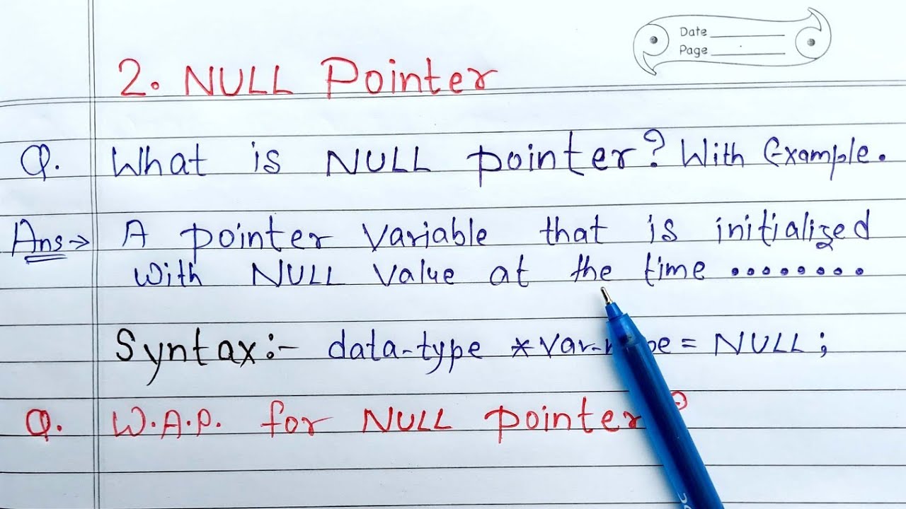 NULL Pointer in C with example | what is null pointer? | Learn Coding