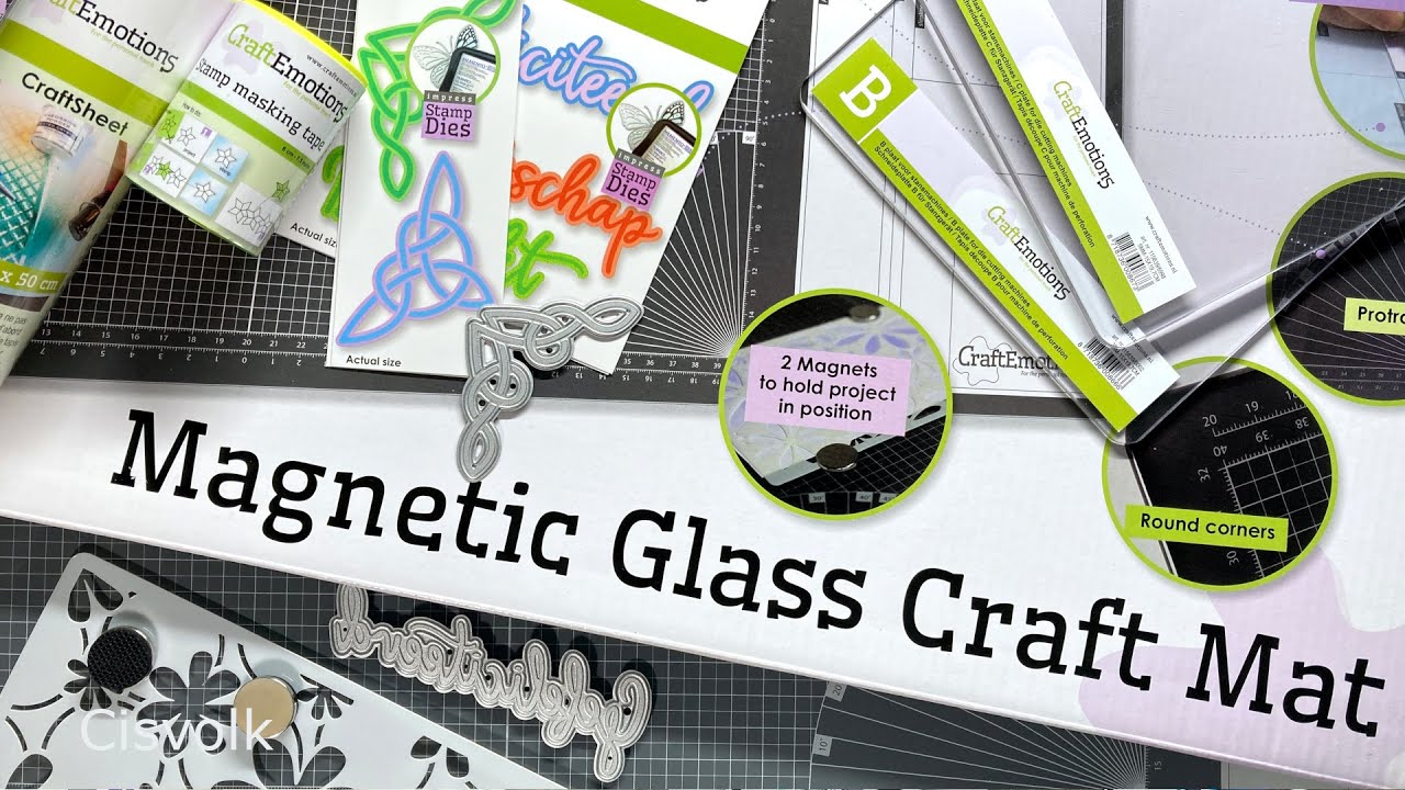 Magnetic Glass Craftmat and NEW Impress Stamp Dies | CraftEmotions