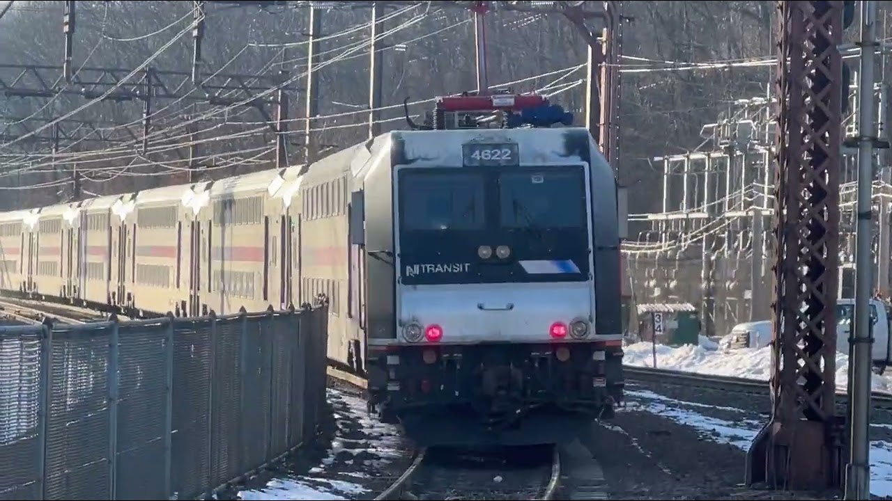 3 NJT trains at Denville, NJ 2/28/26