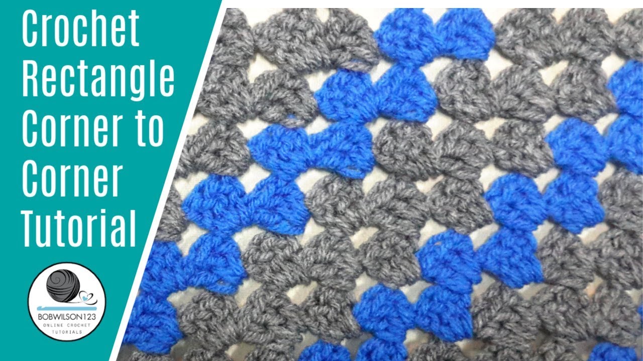 Rectangle Corner to Corner Granny Crochet Tutorial - scarf or blanket