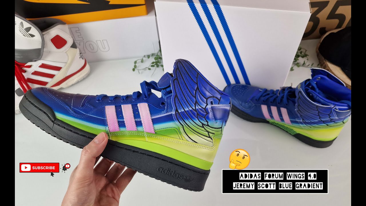 Adidas x Jeremy Scott Motorsport Wings 4.0 Bold Blue - On Feet and Check - 65% 🤔