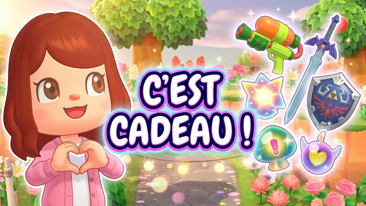 JE VOUS DONNE LES OBJETS SPLATOON ET ZELDA sur ANIMAL CROSSING New Horizons  #acnh