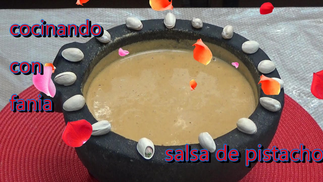 Como hacer salsa de pistacho picosita