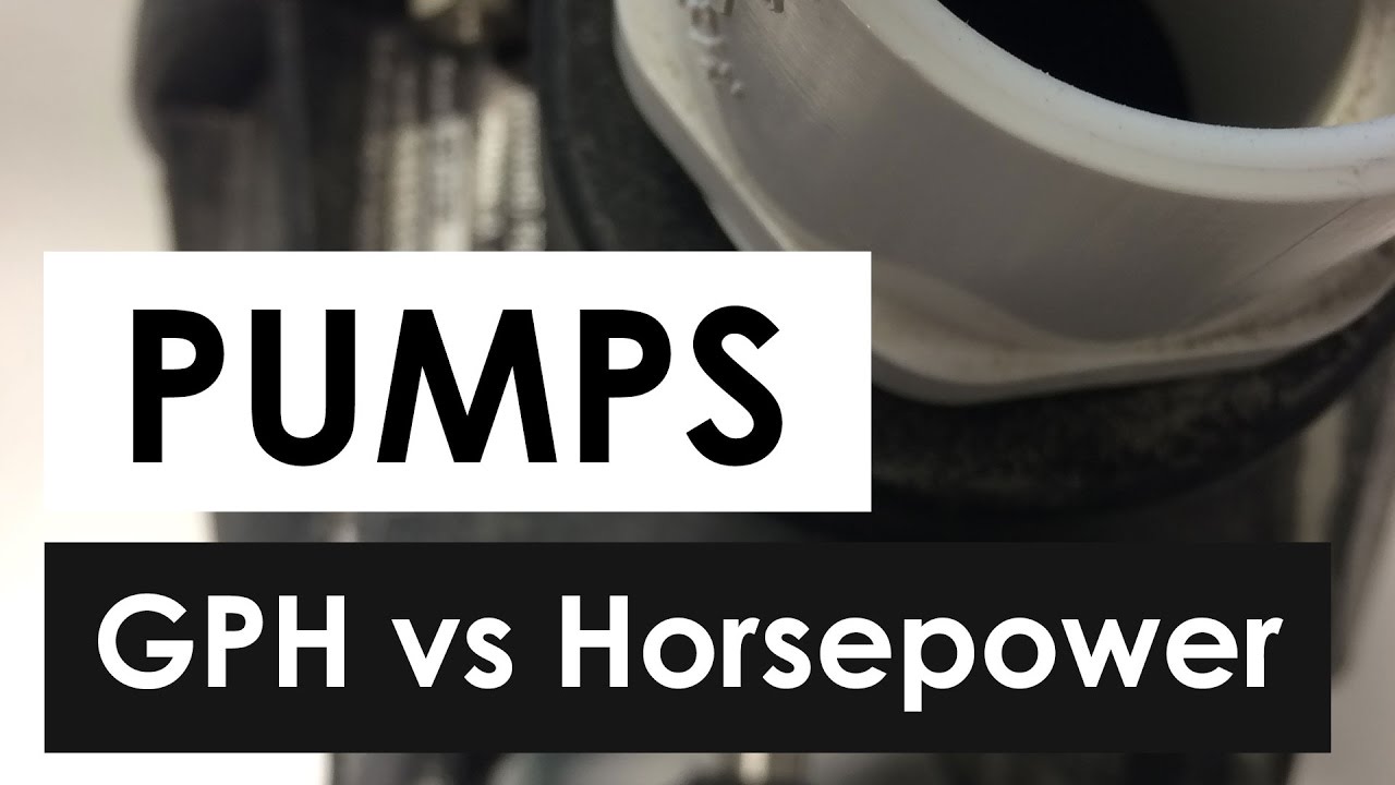 Pumps: GPH vs Horsepower
