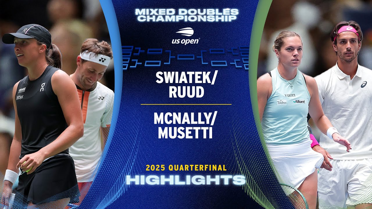 Ruud/Swiatek vs. Musetti/McNally Highlights | 2025 US Open Quarterfinal