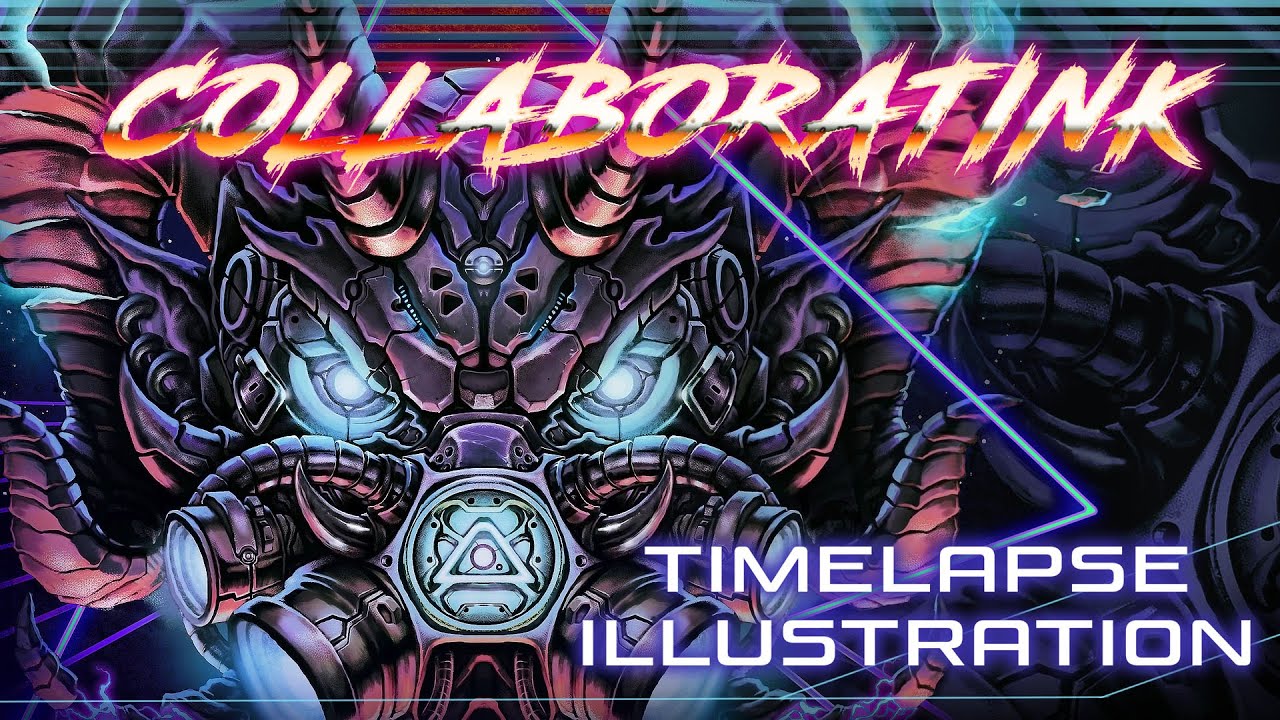 COKI GREENWAY x MARKUS MANSON - COLLABORATINK TIMELAPSE ILLUSTRATION