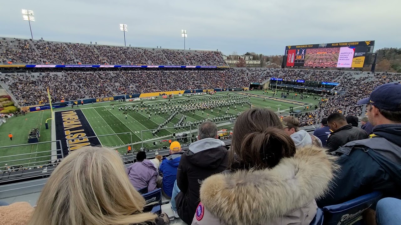 WVU band  pregame fly over 11/20/2022