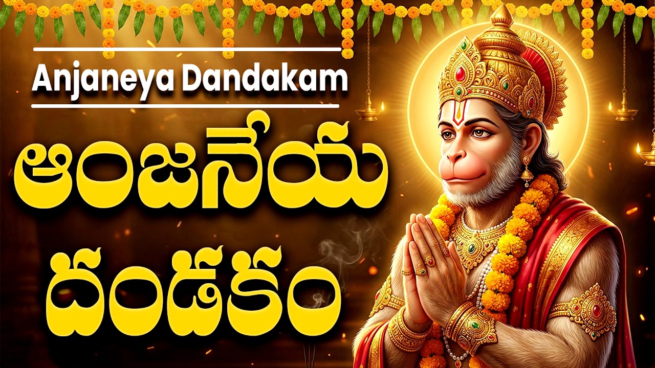 శ్రీ ఆంజనేయ దండకం | Sri Hanuman Dandakam | Anjaneya Dandakam In Telugu | Bhakti Patalu