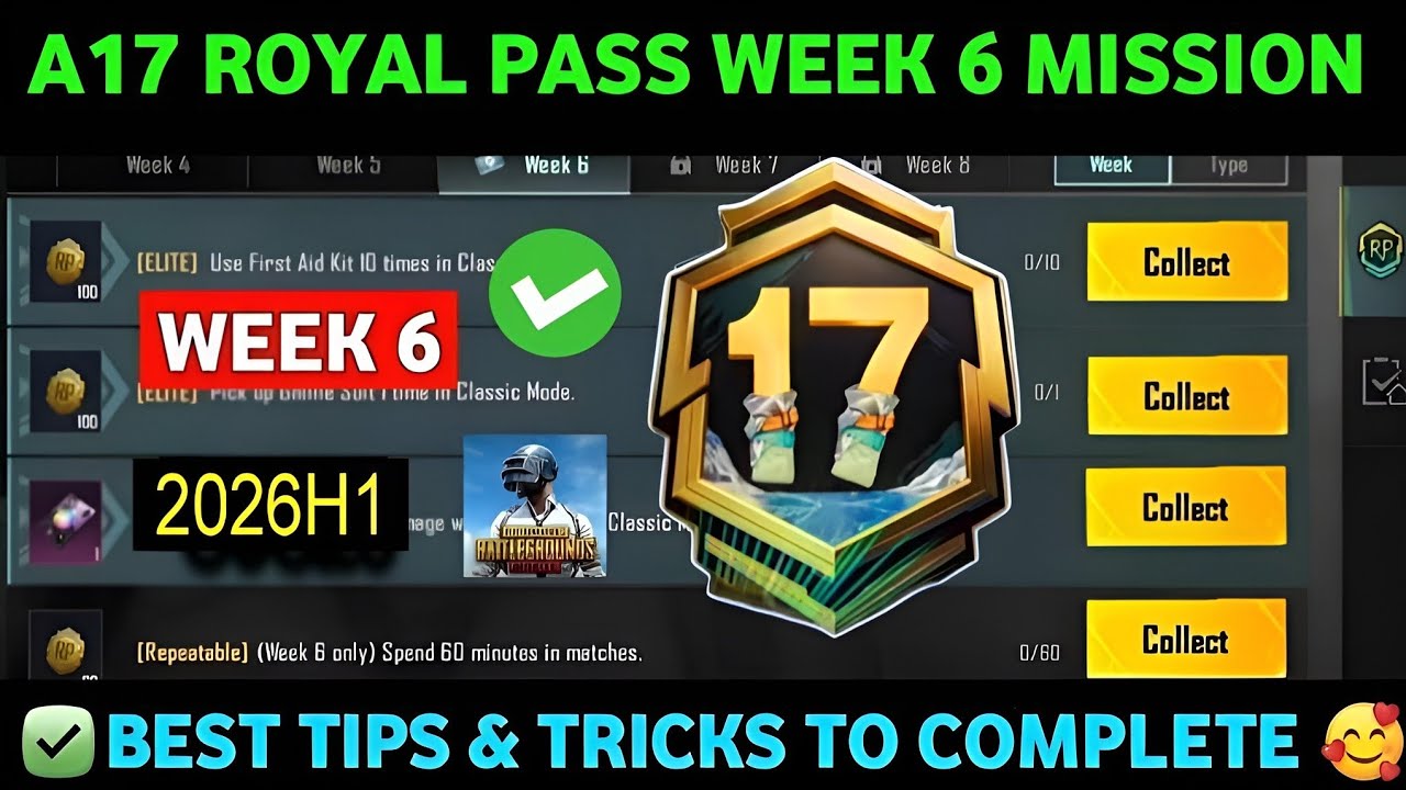 ✅A17 WEEK 6 MISSION🔥Pubg Week 6 Mission Explain🔥A17 ROYAL PASS Week 6 Mission | Pubg Mobile c10s28