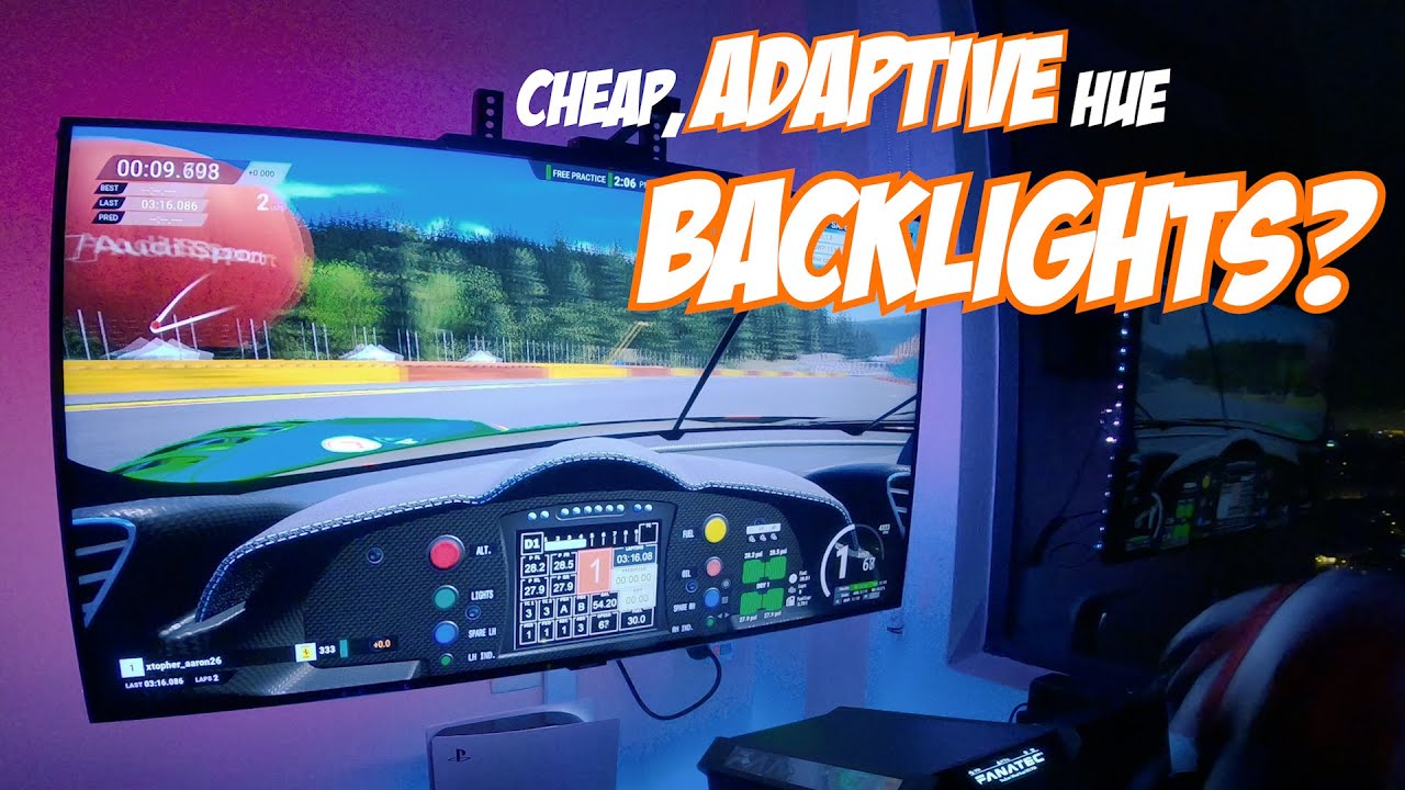 Sim Racing Immersion with Adaptive Hue Backlights!