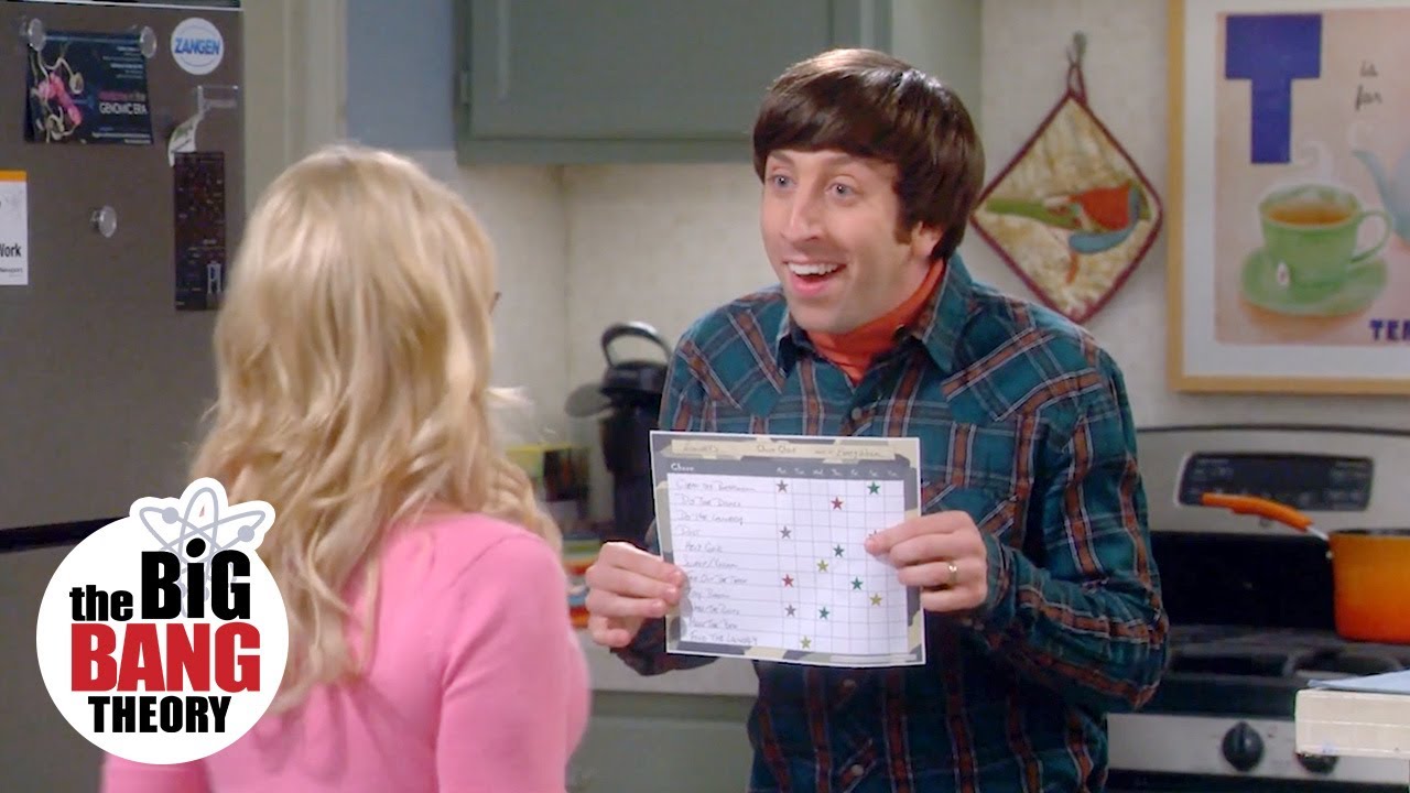 Howard's Chore Chart | The Big Bang Theory