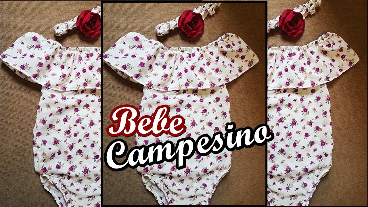 vestido campesino para bebe /pañalero campesino