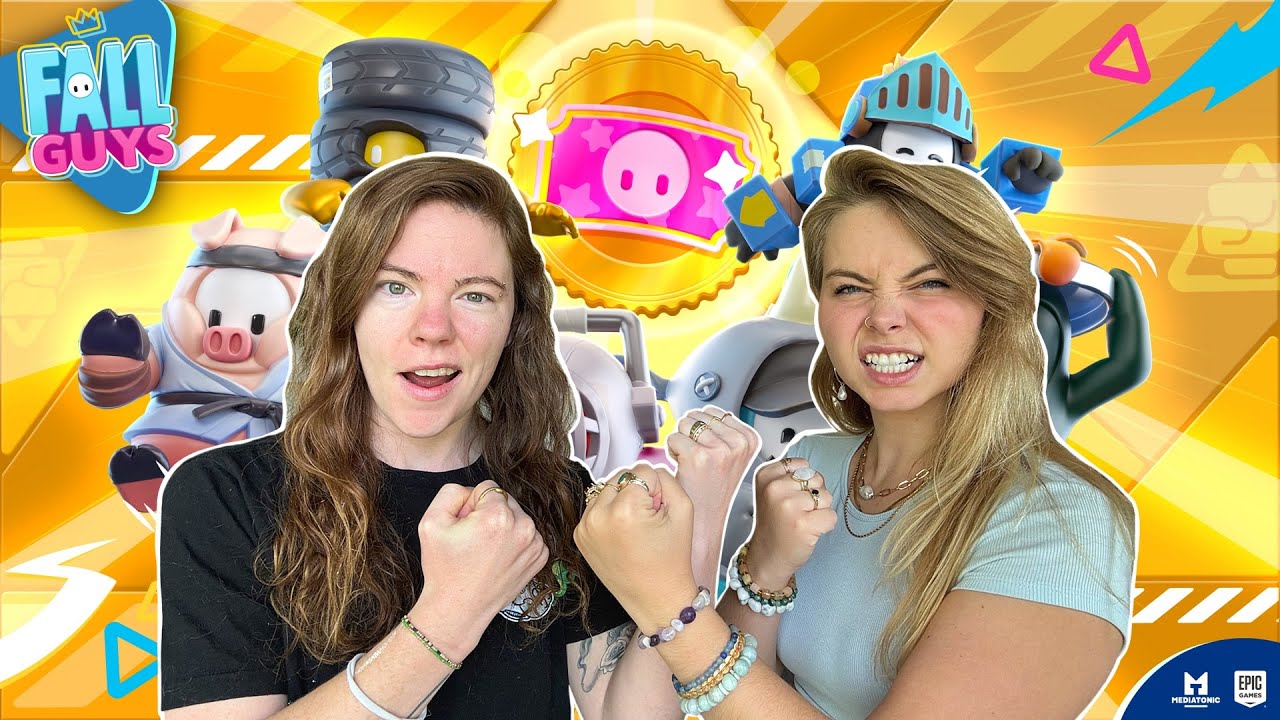 Scrapyard Stumble YES DAY Challenge! *Fall Guys* - Hailee And Kendra