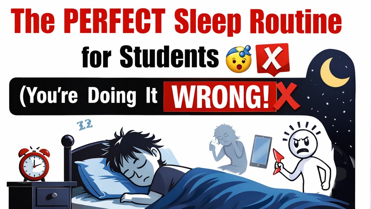 The PERFECT Sleep Routine for Students 😴 (You’re Doing It WRONG! ❌)