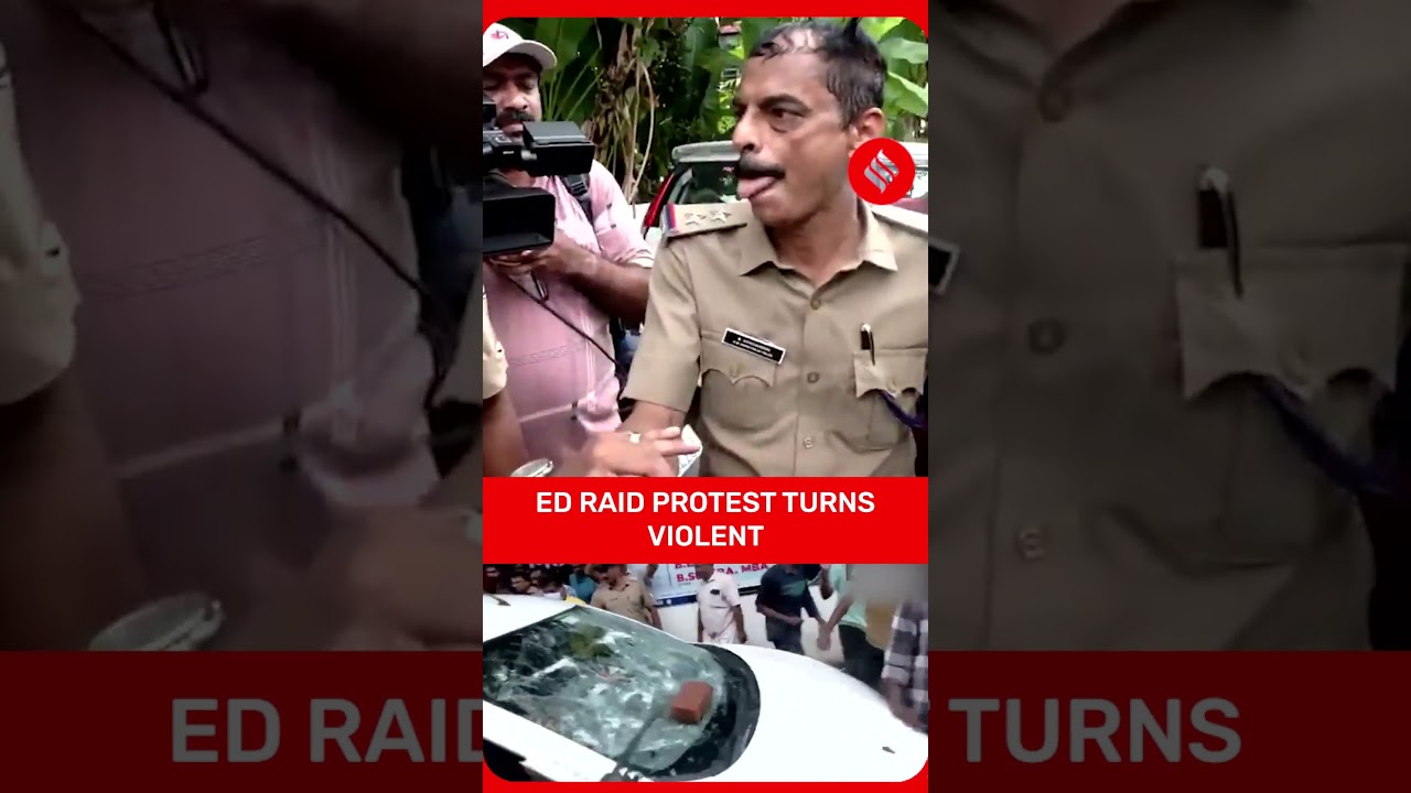 Police Personnel Injured as CPM Protesters Clash During ED Raids in Thiruvananthapuram