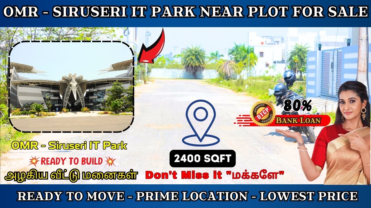 OMR - Siruseri IT Park Near Residential Plots For Sale | DTCP Approved #villa #land #omr #property