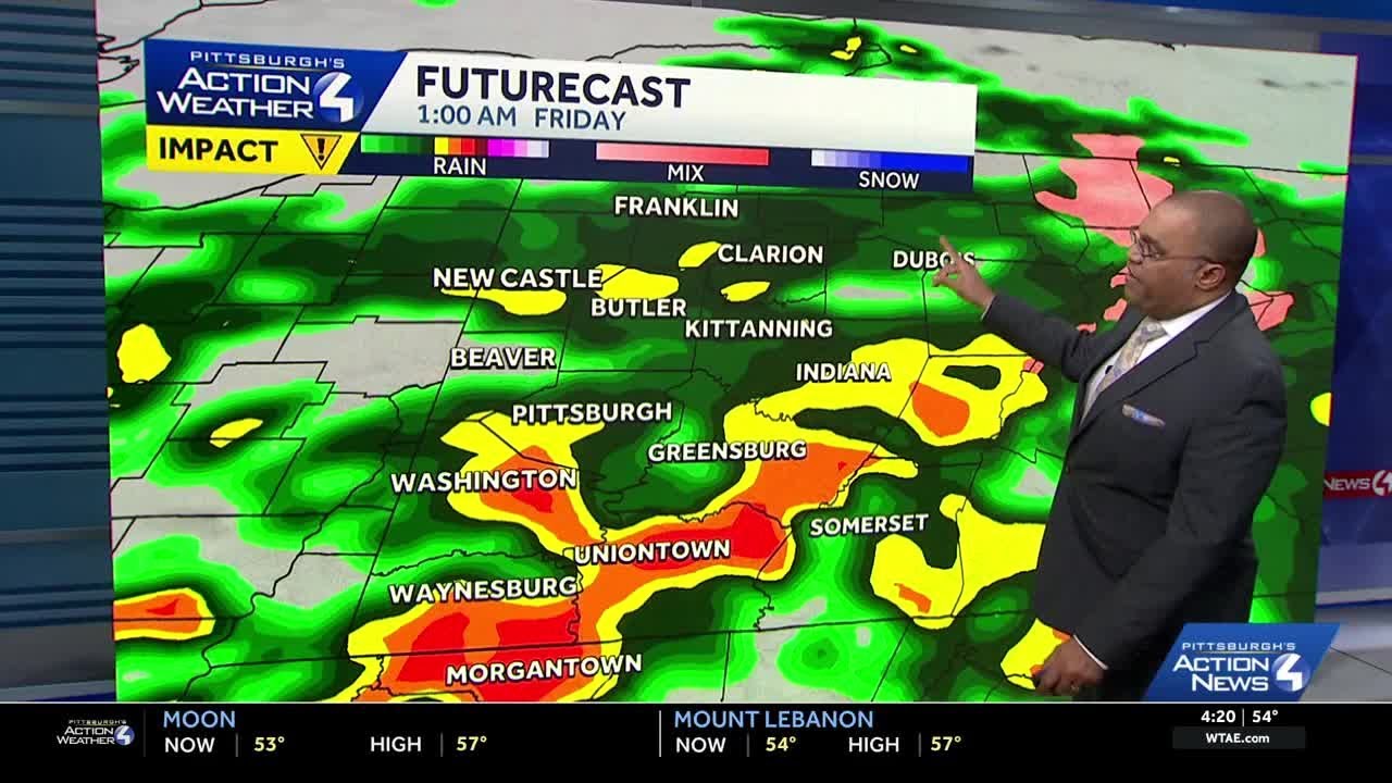 February 18 Forecast: Rain returns late Thursday to Western PA