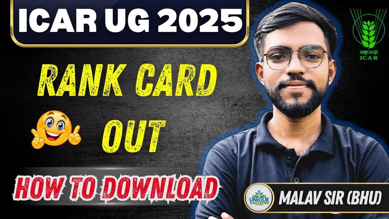 ICAR UG 2025 RANK CARD OUT 🔥 | ICAR CUET 2025 RESULT LIVE | HOW TO DOWNLOAD RANK CARD