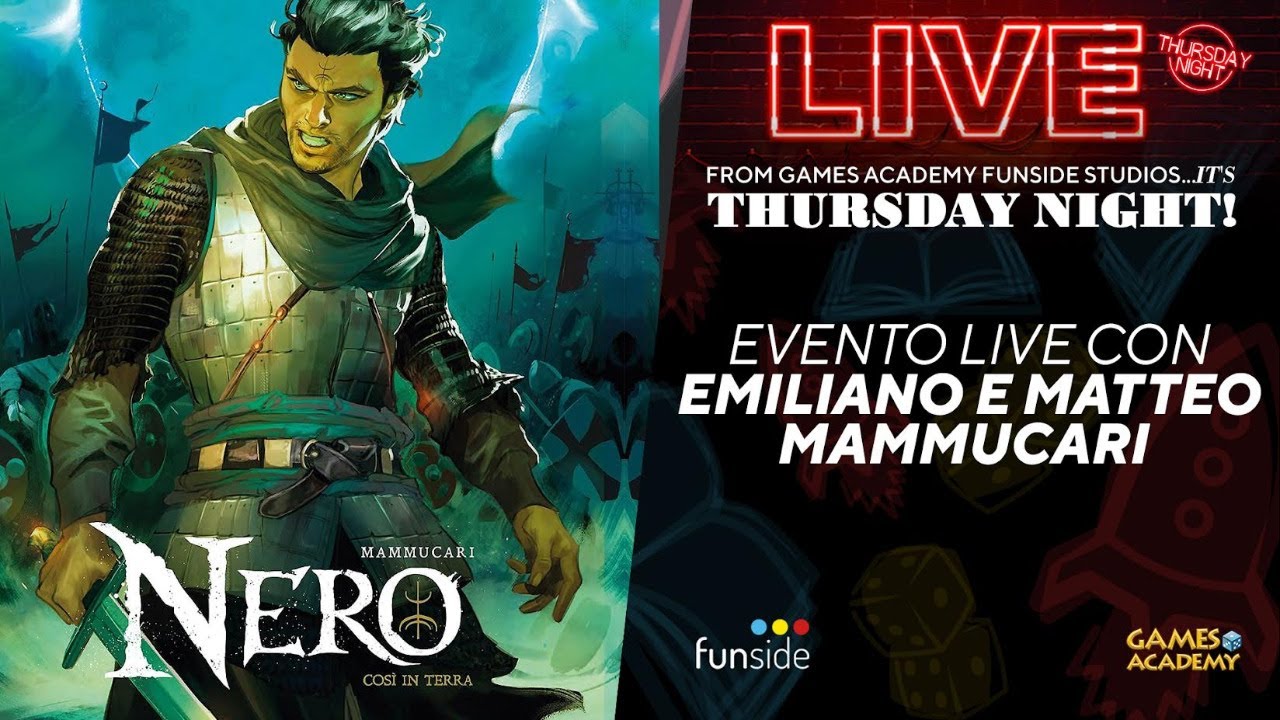 Thursday Night LIVE! Nero, Così in Terra (Sergio Bonelli Editore)