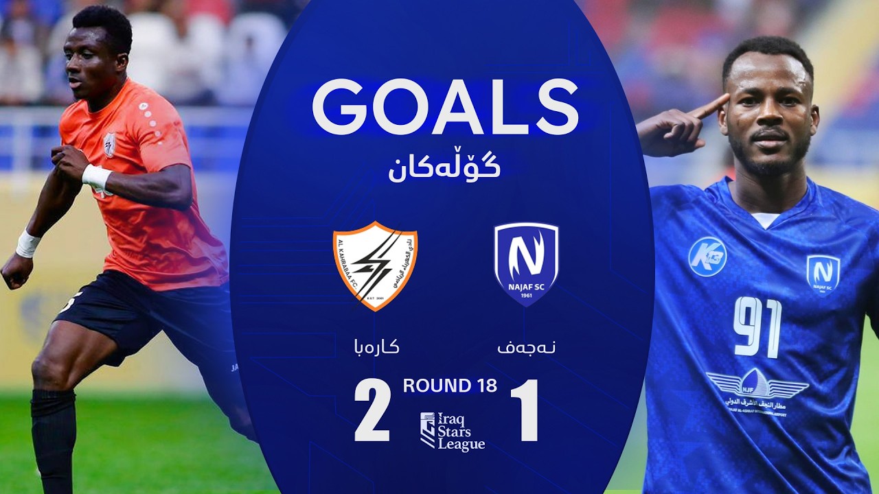 أهداف مباراة النجف 1-2 الكهرباء دوري نجوم العراق (الجولة 18) | المعلق: علي لفتة