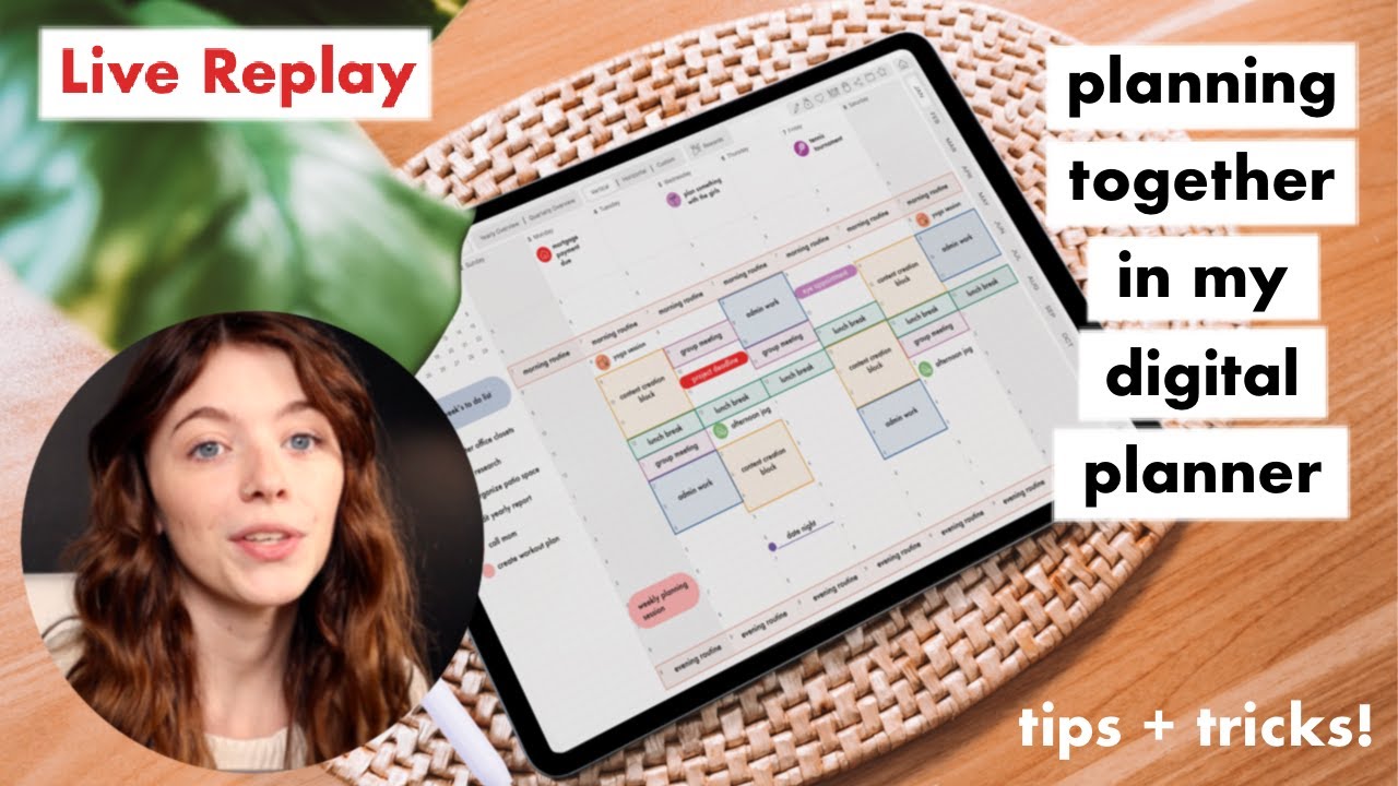 Planning Together in My Digital Planner for 2022 (Cyberry) LIVE REPLAY