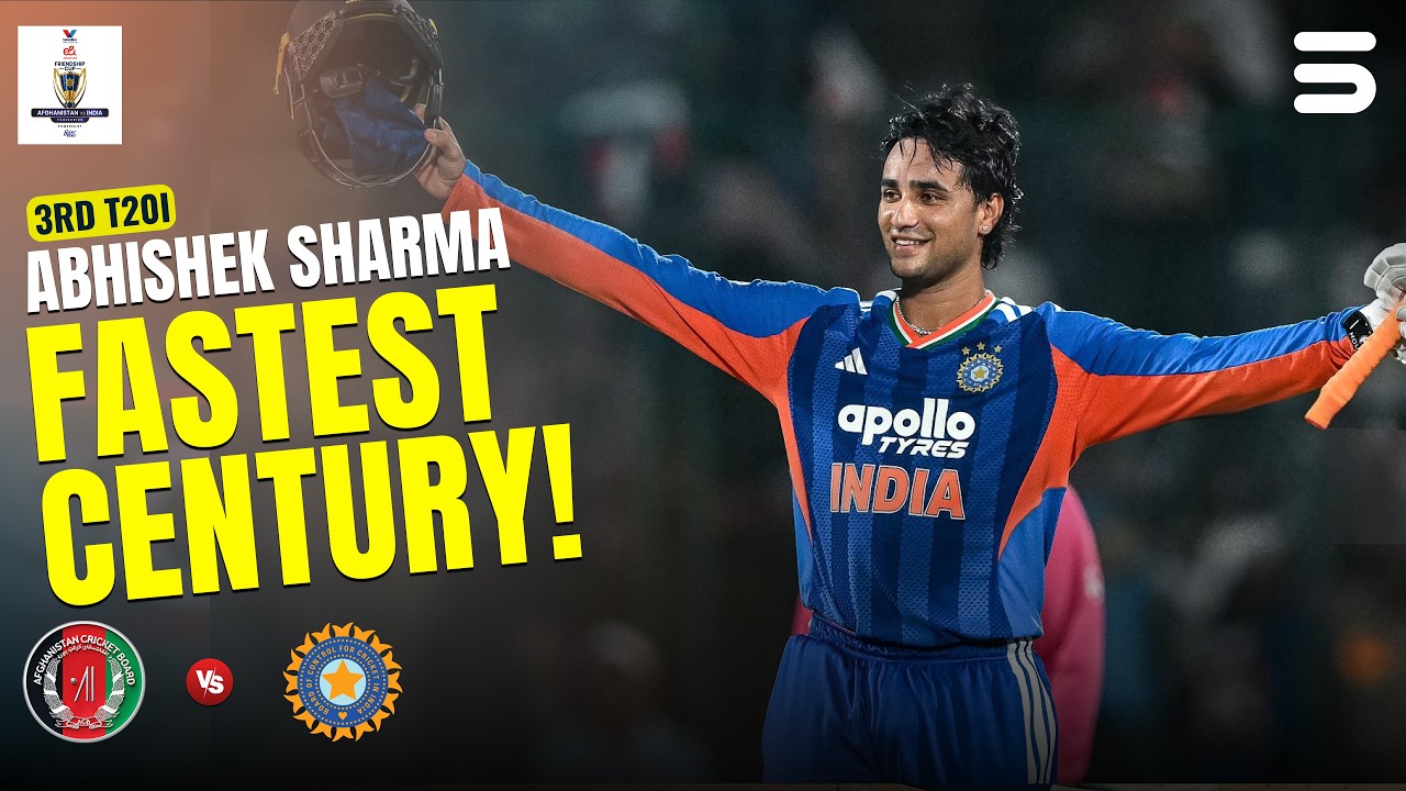 30-Ball T20I Century! Abhishek Sharma&rsquo;s Insane 108 | Afg vs Ind | M3 | T20I Series 2026 | M9N1J