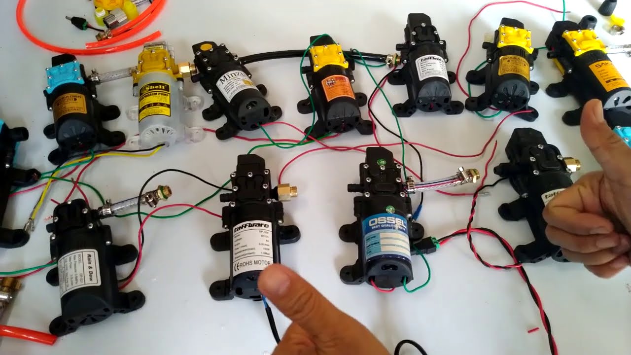 Adu Kenceng Pompa DC Terbanyak sekaligus  Test Flow LPM Mana Jauranya?