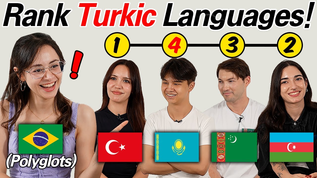 Brazilian Polyglots Ranked 4 Turkic Languages! Which Language is Hardest? l Can She Pronounce Them?