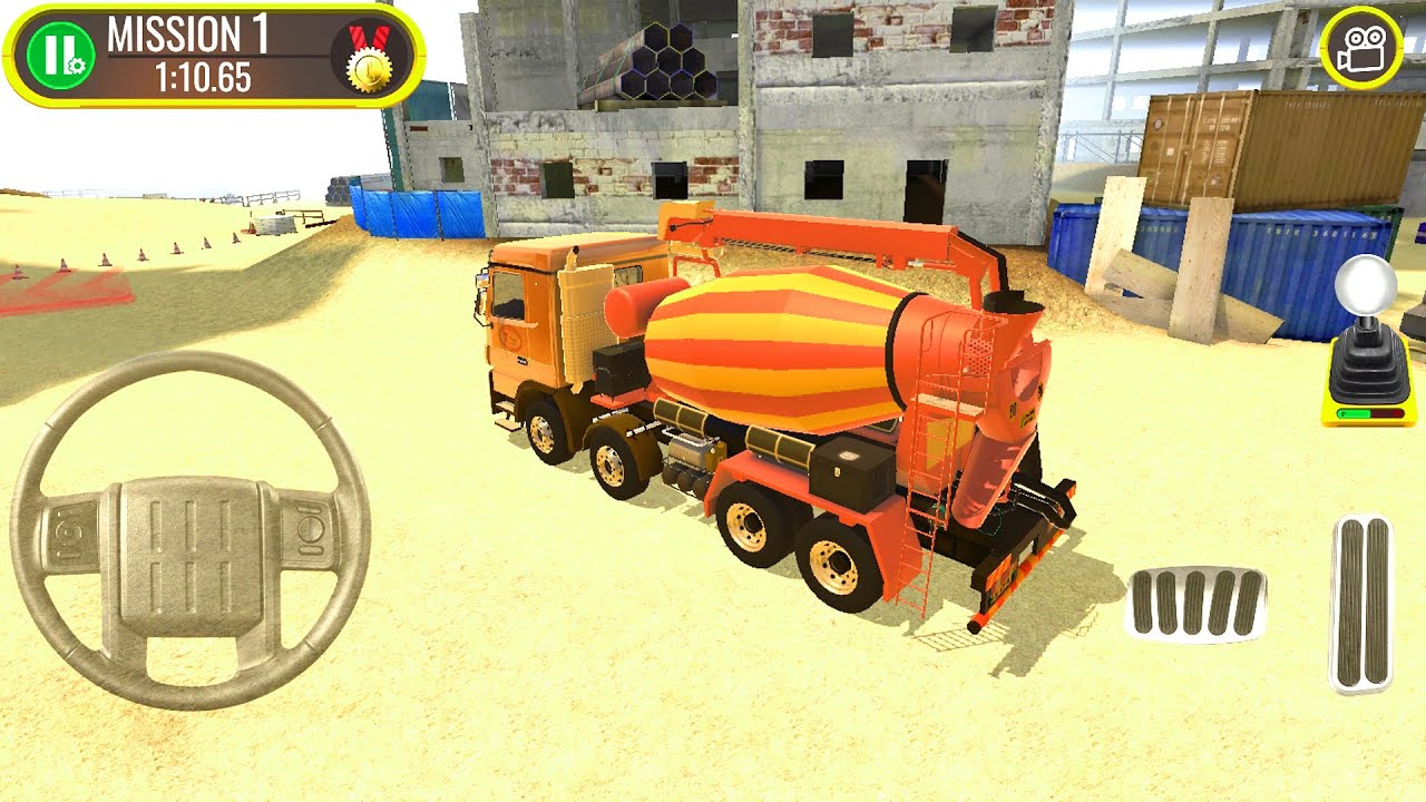 Cement Mixer Construction Site Truck Driver Game | Construction City Android Gameplay