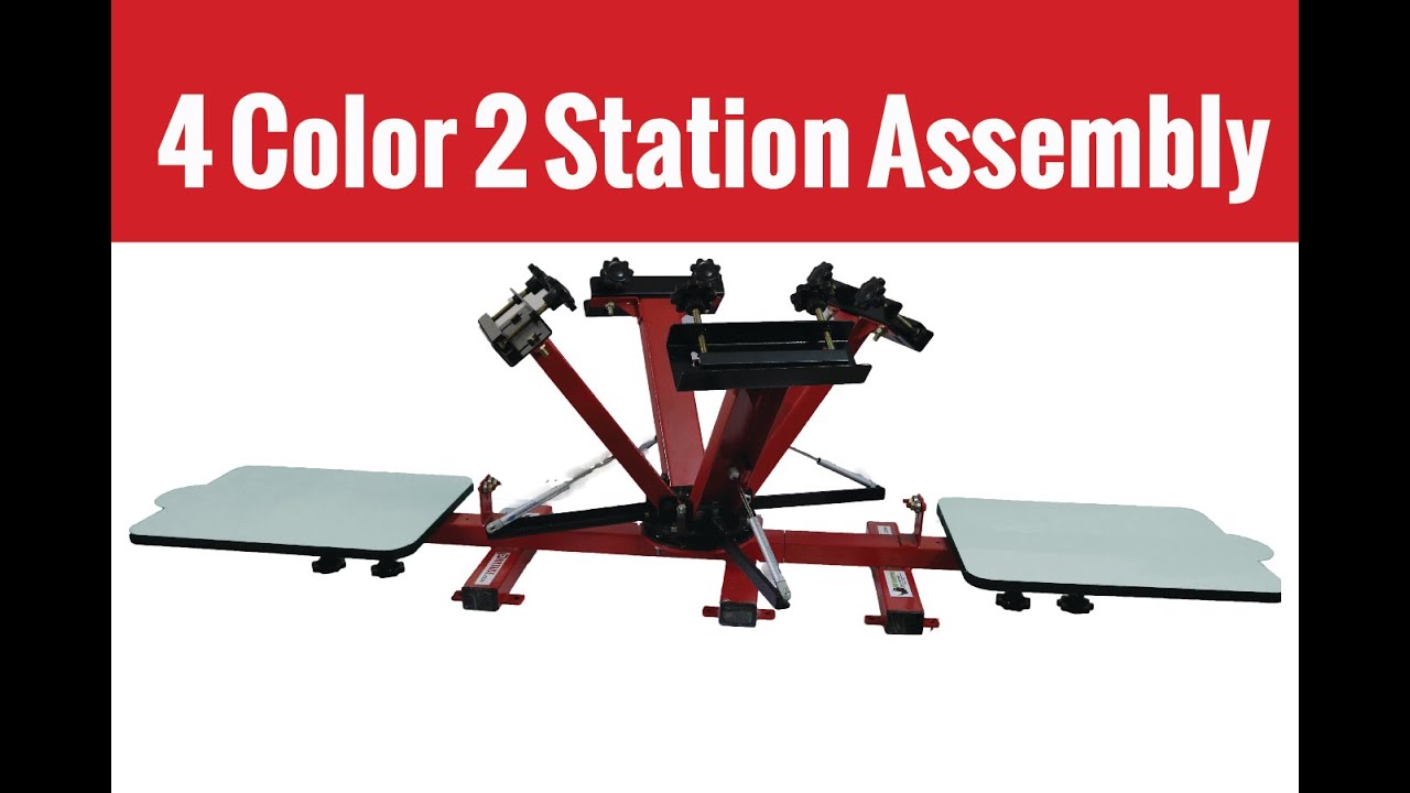 Screen Printing Machine | 4 color 2 station assembly