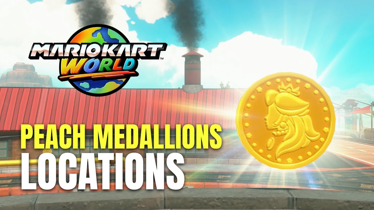 Mario Kart World All 200 Peach Medallions Location