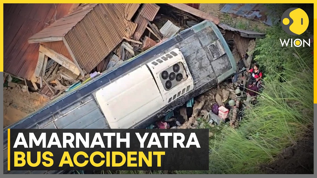 Amarnath Yatra Bus Accident: Bus Carrying Pilgrims Overturns in Ganderbal; 39 Injured | WION News
