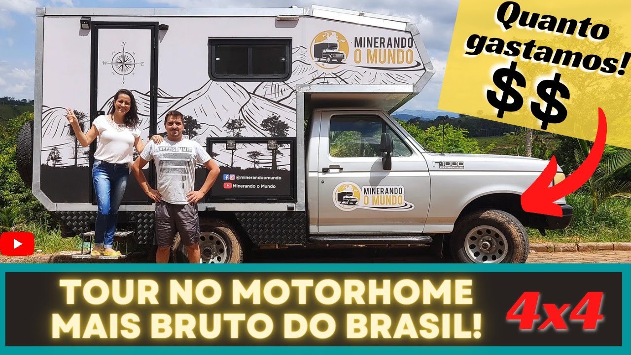 Conheça o motorhome mais lindo e bruto do Brasil. Tour completo. Quanto custa. F1000 4x4.