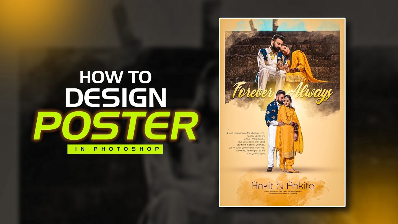  How to Design Wedding Poster in Photoshop  | 2026 