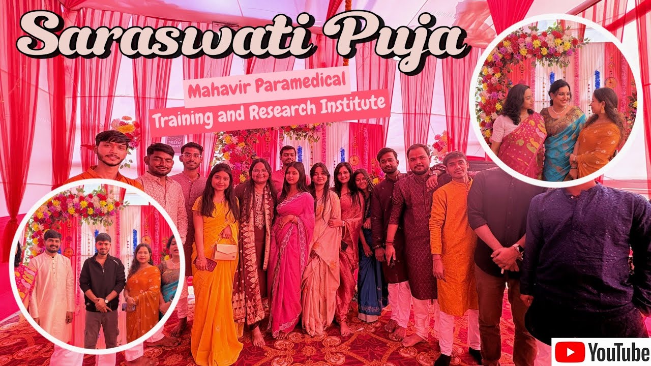 Saraswati Puja At my MAHAVIR Paramedical College // MPTRI // #collegevlogs 