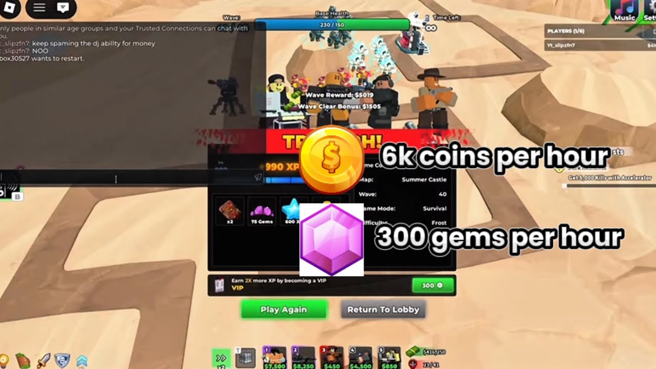 The best way to get gems and coins in TDS