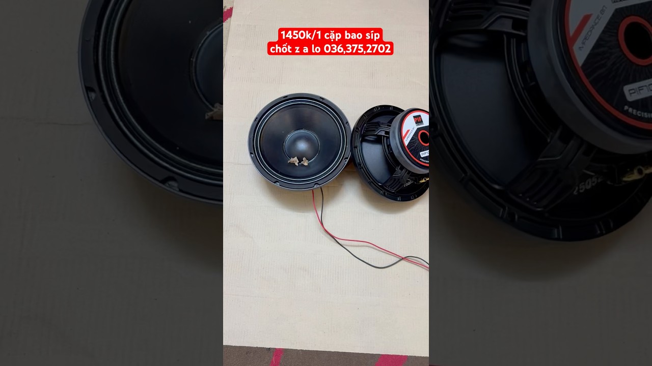 hot, loa bass 25 pif, model : pif10xn-a, từ  156 coil 65, test tiếng qu&aacute; hay