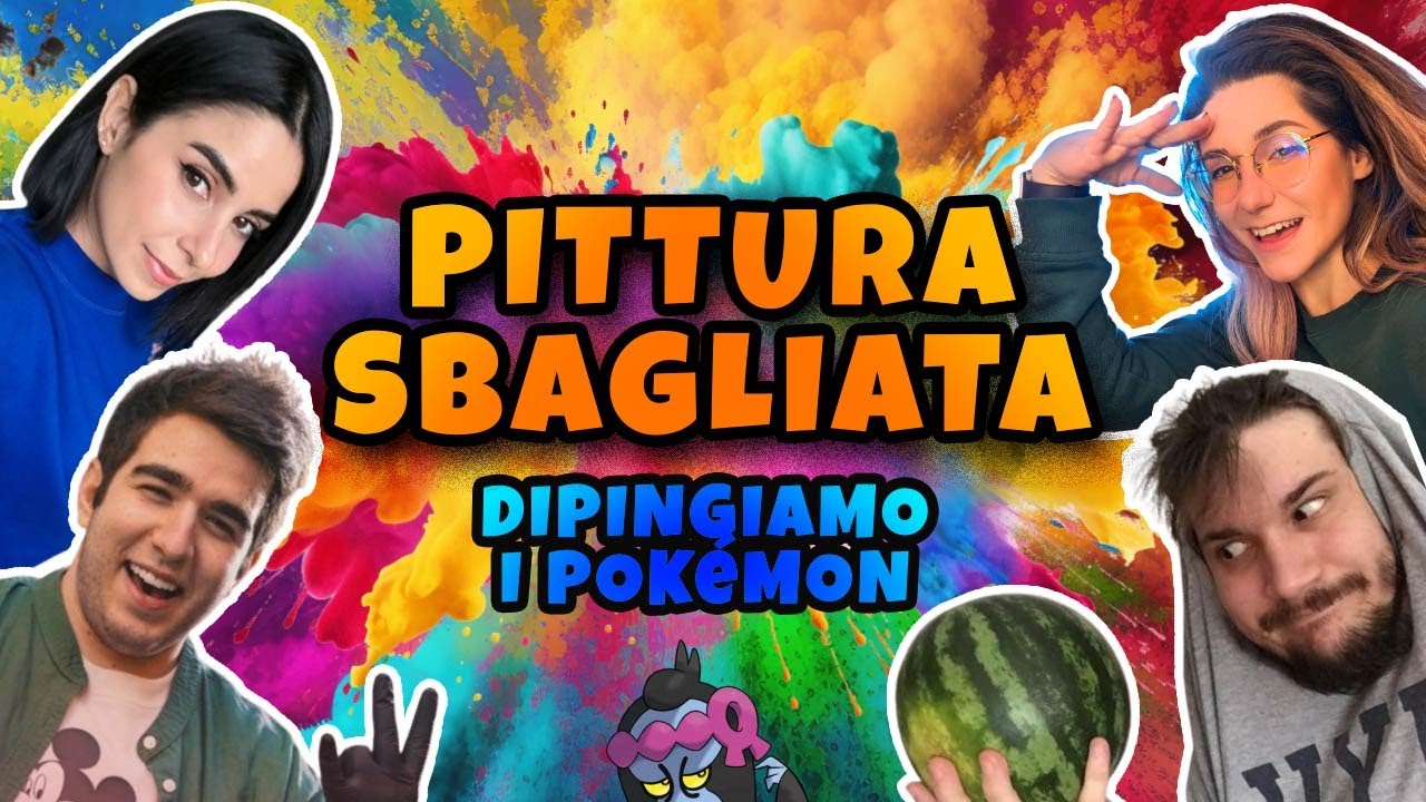 PITTURA SBAGLIATA | Dipingiamo i Pokèmon con Kurolily, ilGattosulTubo e JTaz