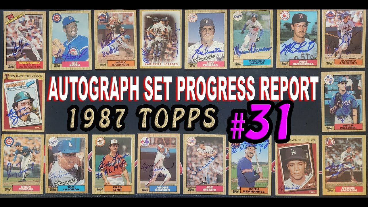 Обновление набора автографов Topps 1987 года №31 — цена набора достигает 3500 долларов, а ещё 5 к...