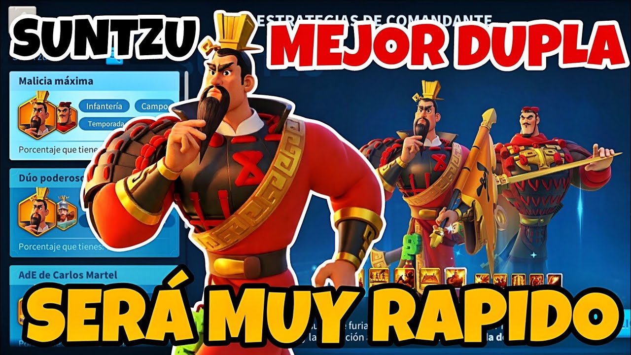 MEJOR DUPLA PARA SUNTZU PRIME Y SERÁ MUY RAPIDO - RISE OF KINGDOMS 