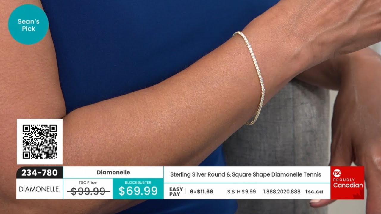 Diamonelle Sterling Silver Tennis Bracelet