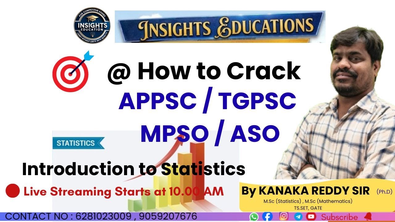 Class 1 Introduction to Statistics By Kanaka Reddy sir@INSIGHTSSTATISTICSACADEMY #statistics #aso