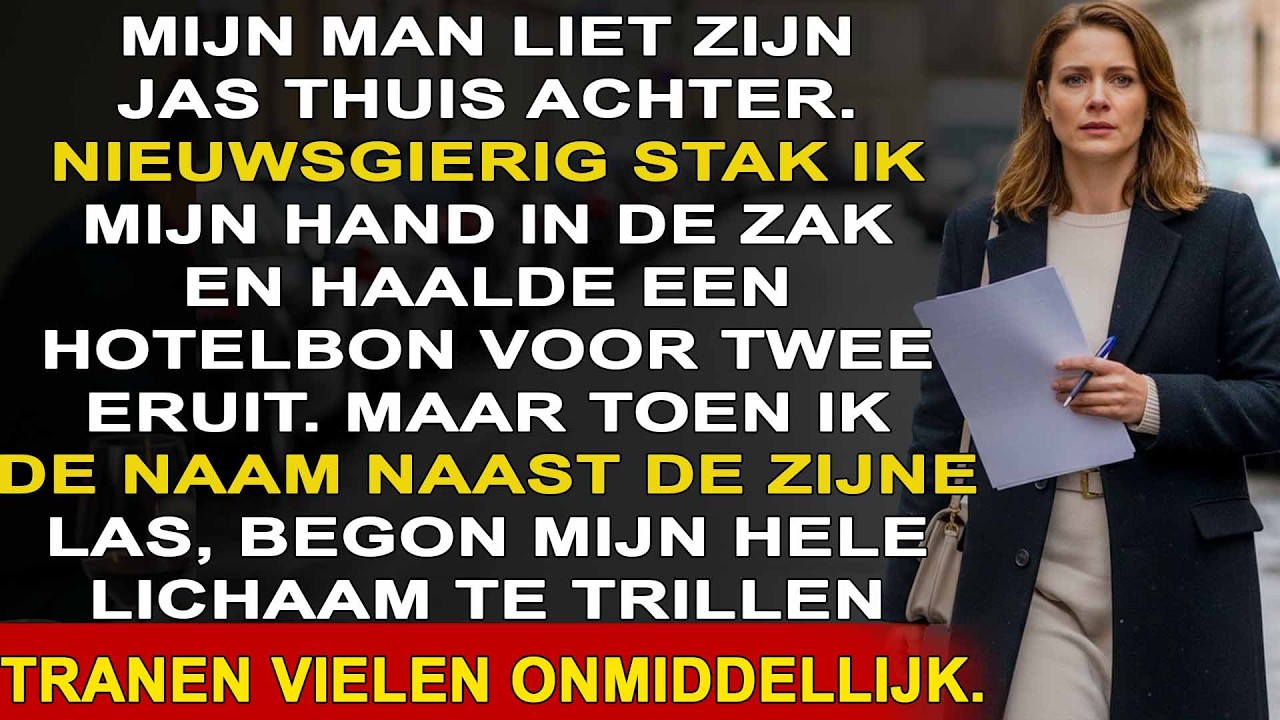 Mijn man liet zijn jas thuis — de hotelbon erin liet mijn hele lichaam beven