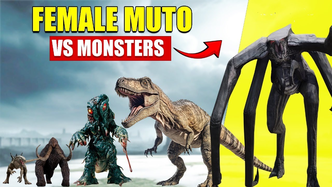 Female Muto  vs Every Giant Monster &ndash; 2025 Size Comparison