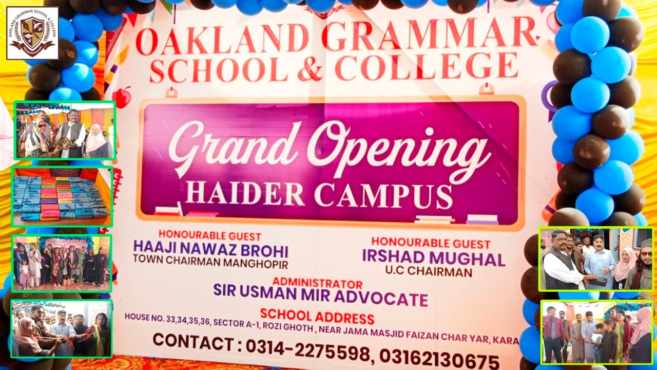Grand Opening Ceremony 🎀 Oakland Grammer School & College 