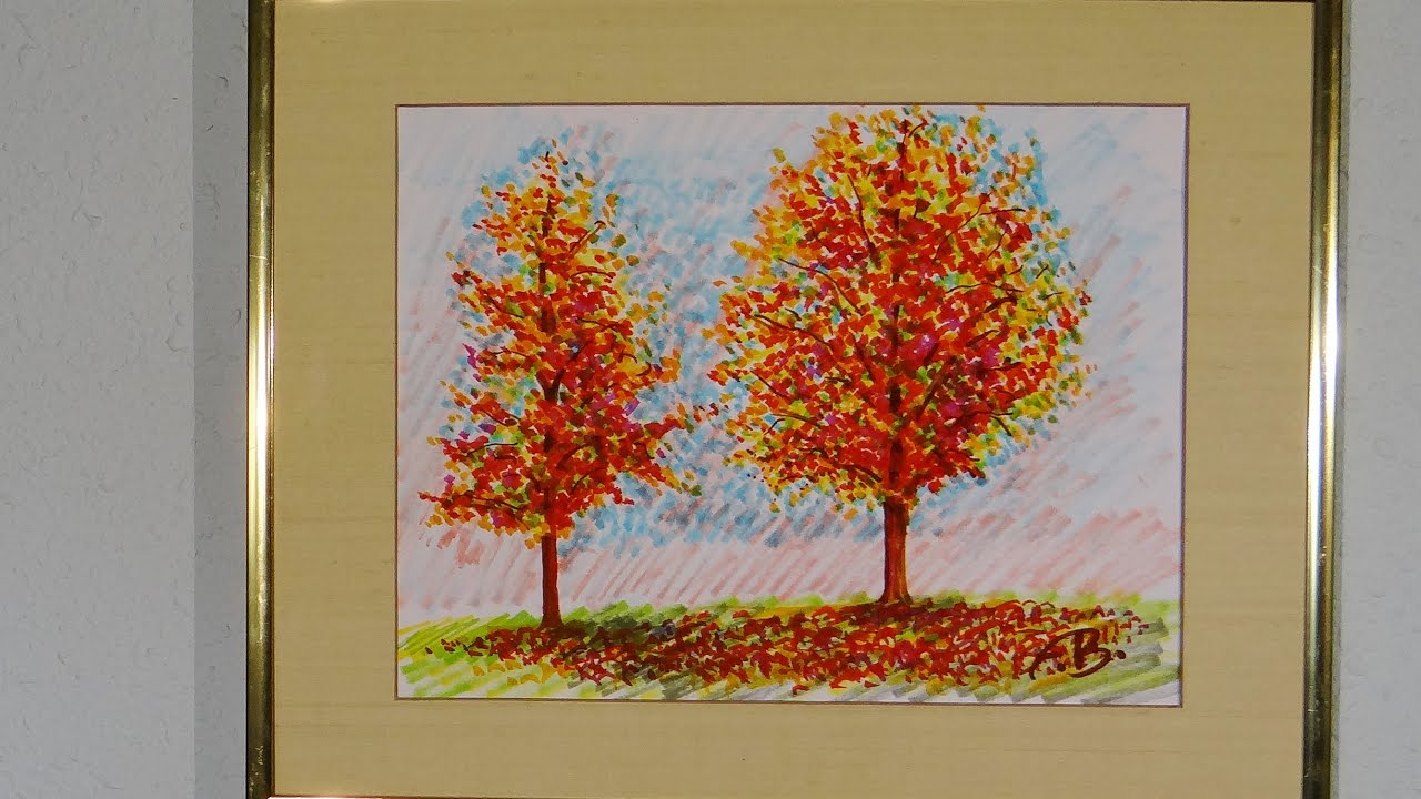 Easy Marker Art : Fall Foliage 2